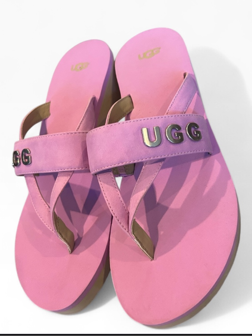 UGG Luna Logo Charm Sandals Lavender- 12 - Picture 2 of 6
